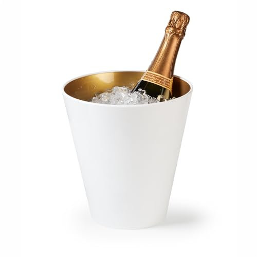 Seau à Champagne Bicolore Blanc et Or Ø 19 cm - Pujadas