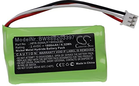 vhbw Akku Ersatz für Nvidia HFR-50AAJY1900x2(B), HRLR15/51 für Spielekonsole (1800mAh, 2,4V, NiMH)