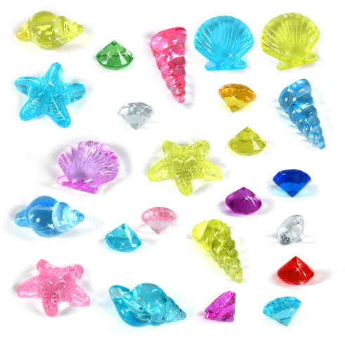 KATELUO 24 Stück Tauchspielzeug für Kinder, Pool Tauchspielzeug Kinder, Tauchjuwel Pool Spielzeug Ozean Thema Buntes Diamant Set, Tauchen Edelsteine für Kinder Mädchen Junge, für Pool Party