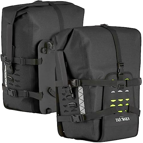 Tatonka Bike Pannier Pro Schwarz - Großes wasserdichtes Fahrradtaschen Set, Größe 46l - Farbe Black