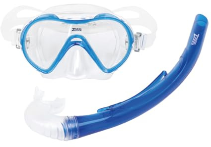 Zoggs Reef Explorer Junior Snorkel Set Carton Box Reflex Blue Clear