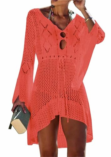 Jinsha Femme-Beachwear Vetements- Kimono Robes-Crochet Poncho Sarongs Couvrir Lacet Tunique Pareo Tenue Cache-Maillots Chemise de Plage Beach Bain Bikini Tropical Élégant Sexy Bohoême Chic Été