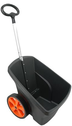 Gartenwagen Schubkarre 67 Liter Tragfähigkeit: 50 kg Gartenkarre Handwagen Handwagen Schubkarre mit Vollgummirad Gartentrolley Gartenschubkarre Deichsel aus Aluminium (Schwarz)