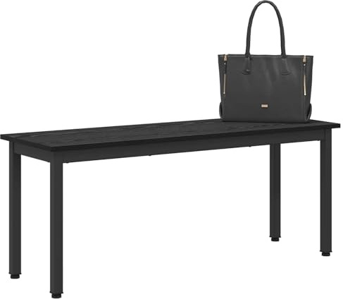 vidaXL Banc Chêne Noir 110 x 35 x 45 cm Bois d'ingénierie, Banc Rectangulaire Modèle Moderne, Meuble Robuste pour Salle à Manger, Assise Élégante en Bois Ingénierie