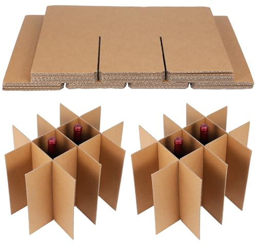 OSOLADY 2 Sets Shipping Carton Dividers Wine Bottle Divider for Moving Boxes Cardboard Wine Glass Packing Moving Supplies for Glasses