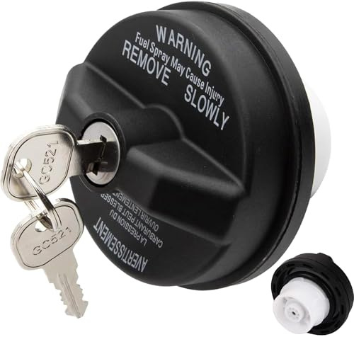 Artspherees Låsbart tanklock med 2 nycklar, tanklock, ersättning kompatibel med Chrysler Dodge Jeep Ram, Replace# 05278655AB 5278655AB, bränsletanklock, låsbar