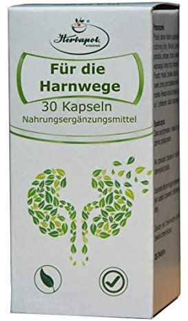 Für die Harnwege und Blase, 60 Kapseln - 8 Kräuter, auch vorbeugend, harntreibend, wirken wie Urosept Tabletten