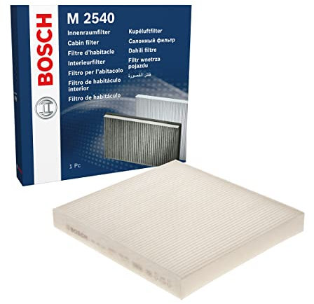 Bosch Filtro Abitacolo Standard M2540, Filtro di Ricambio - Filtra polline e polveri per un'aria più pulita all'interno del veicolo