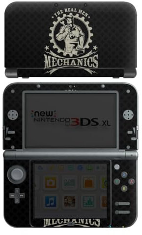 DeinDesign Skin kompatibel mit Nintendo New 3DS XL Folie Sticker Technik Metall Mechaniker