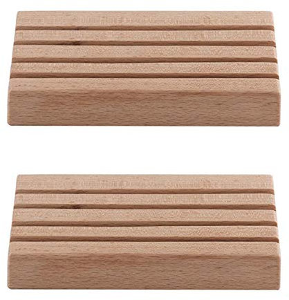 Hangarone Spielkartenständer Kartenhalter Spielkartenhalter, 2 Stück Massiver Spielkarten Halter aus Kiefernholz, Spielkarten Kartenhalter aus für Senioren und Kinder