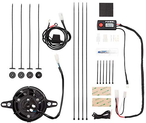 Tusk Universal Digital Radiator Fan Kit, 13.5 x 13.5 x 4.25, Motorcycle, ATV, Snowmobile Radiator Fan