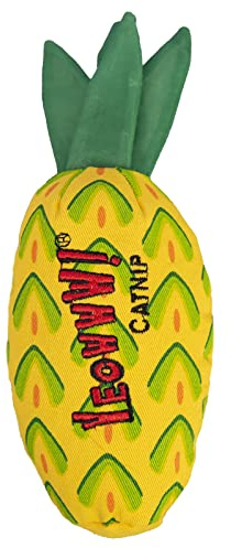 YEOWWW! Pineapple Catnip Toy For Cats, Yellow, 7, for All Breed Sizes