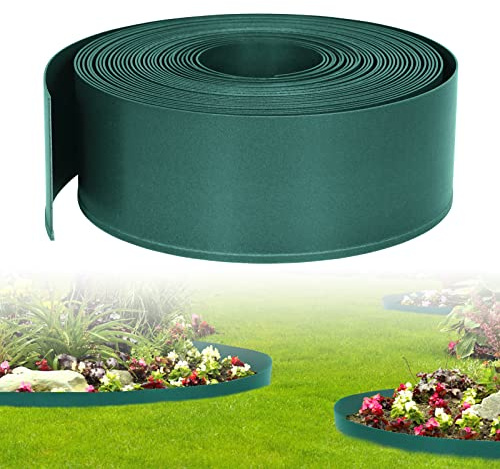 UISEBRT Rabattkant Plast 40 m – Gräsmatta Kantrulle, Rabattinfattning, Trädgårdsstaket, Gräns, Dekoration, Grön