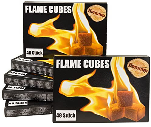 288x / 576x / 1152x / 2304x Accendifuoco Barbecue Grill Accendino Forno Accendino Carbone Grill Camino Forno Flameup, Numero di confezioni:6 confezioni = 288 cubetti