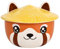 Elbenwald Roter Panda Kawaii Schale mit Deckel für Anime Fans Ramen-Bowl Müslischale rundumbedruckt 550 ml Keramik orange