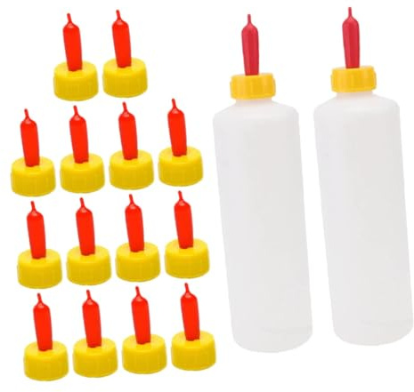 BESPORTBLE Bottiglia per Agnelli da 400ml in Plastica con Design Unico di Scambio Aria e Impugnatura Facile, Set Completo con Ciucci per Allevatori e Allevamento Giovani Animali
