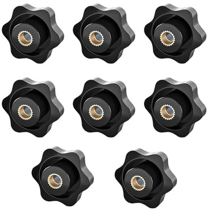 8 Stück Sterngriffmutter M8,Flügelmutter M8,Rändelmutter,Messing Innengewinde Sternschraube Klemmknopf,Knebelmutter M8,Sterngriffschrauben für Mechanische,Möbel,Industrie,Elektronische Ausrüstung