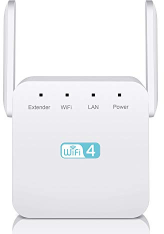 KURUI WLAN Verstärker WLAN Repeater 300Mbit/s 2.4GHz WLAN - Verstärker mit LAN Port, Internet Verstärker Kompatibel Allen WLAN Geräten, A-K-O10
