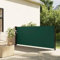 Myheimly Seitenmarkise, Wandmarkise mit PU-Beschichtung, Sichtschutz für Balkon Terrasse Garten, Windschutz Markise, Ausziehbar Polyester Dunkelgrün,140 x 300 cm