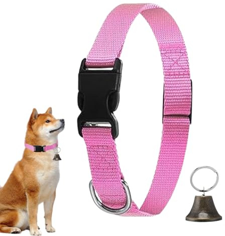 Harnais pour chèvres - Collier en Nylon réglable avec grelot | Harnais Anti-Perte avec Boucle à libération Rapide pour Moutons, Vaches, Animaux de la Ferme