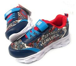 Scarpe Ginnastica Sneakers per Bambini Capitan AME Luci LED, Suola Luminosa, Luce Rossa,Varie Taglie (capitann Americ Blu, Sistema Taglie Calzature EU, Bambino Piccolo (2-5 Anni), Numero, Media, 29)