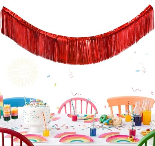 Generico Frange Tinsel Sfondo Party 30x300 cm, Addobbo per Feste