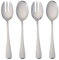 2 Set de Posate da Insalata, Cucchiaio Insalata e Forchetta Insalata Alto Lucido in Acciaio Inossidabile 21 x 5 cm