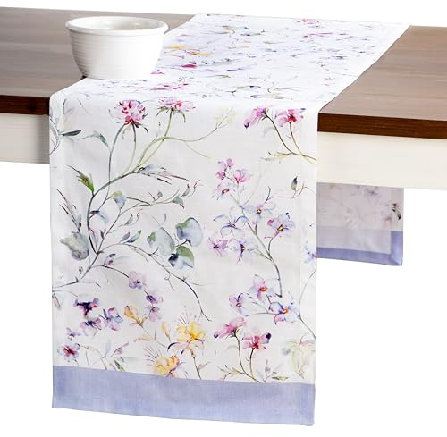 Maison d'Hermine Tischläufer, 100 % Baumwolle, einlagig, 150 cm lang, für Zuhause, Küche, Esszimmer, Party, Hochzeit, Brautparty, Osterdekorationen (50 cm x 150 cm)