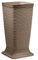 AC - Paragüero de plástico - Modelo Wind - Soporte para Paraguas Cuadrado para Entrada de oficinas, Negocios, hogar - Fabricado en España - 51,5 x 26 x 26 cm - Topo