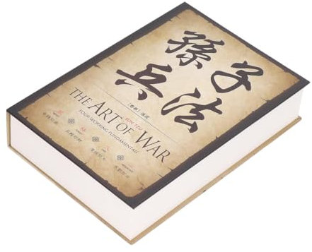 Tiardey Büchertresor mit Zahlenschloss, Safe für Zuhause für Schmuck, Geld und Bargeld (DIE KRIEGSKUNST)