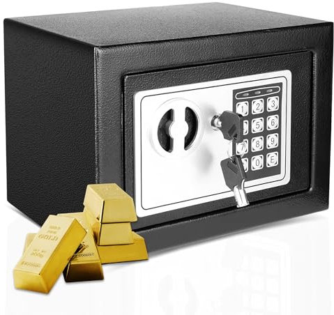 STARLUXE - Caja Fuerte Pequeña Camuflada Electrónica Con 2 Llaves - Empotrable Digital Con Código Estilo Cofre - Mini Safe