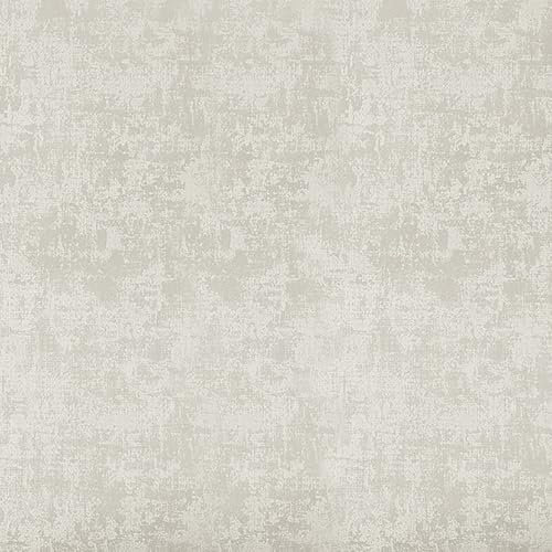 Beswitory White Wallpaper Modern Concrete Effect Wallpaper for Living Room, Bedroom, Fireplace Decorative Luxury Wall Paper with Distressed Pattern, Textured Finish & Metallic Detailing