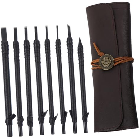jojofuny 1 Set Strumenti per Incisione Acciaio Tungsteno Kit Professionale Ergonomico per Intaglio e Scultura Legno