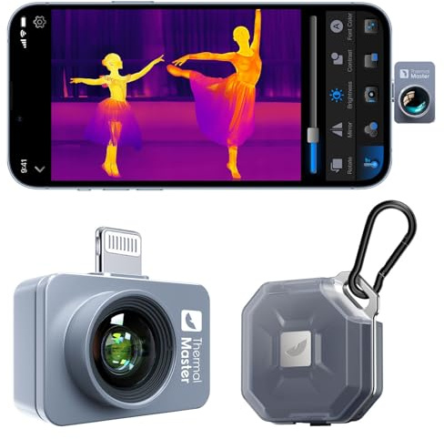 Thermal Master P2 Pro värmekamera iPhone infraröd kamera med makroobjektiv, Super IR-upplösning 512 x 384, 15 x zoom termisk kamera lämplig för iPhone-serier (inkl. 15/16), med bärbart fodral