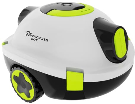 (2026 Nuovo) EVERCROSS BOT Y10 Robot Piscina Senza Fili - Autonomia 100 Min, Pulitore Automatico per Fondo Piscina, Doppio Motore 40W per Piscine fino a 120㎡, Contenitore Detriti 3L, IPX8