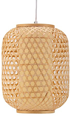 Pauleen 48202 Woody Delight lampada a sospensione max. 20 Watt beige, bianco bambù. plastica, metallo E27