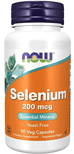 Now Foods, Selenium, 200 mcg, 90 vegane Kapseln, Laborgeprüft, Spurenelement, Selen, Glutenfrei, Sojafrei, Vegetarisch