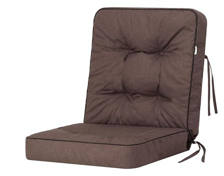 Bjird Bankauflage für Gartenmöbel, Gartenbank, Polsterauflage für Hollywoodschaukel, Auflagen für Gartenschaukelkissen, Sitzkissen, Stuhlauflage, Indoor/Outdoor - Braun - 50 cm (1 Stück)