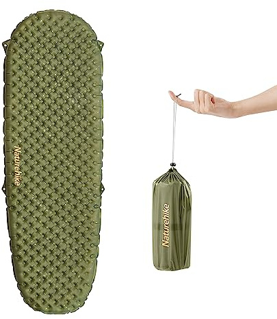 Naturehike Materassino Gonfiabile Ultraleggero da Campeggio 5,8R/3,5R, Durevole, Portatile, Materassino Gonfiabile Singolo per Trekking, Escursionismo, Alpinismo, Zaino in spalla, Viaggi, All'aperto