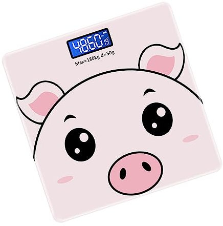 HOMSFOU 1Stk süße Körperwaage kinderwaagen babywaagen digitalwaage Belastbarkeit craft briefwaagen bildschirm menschlicher Körper Körperfettwaage LED Fitness Monitor gehärtetes Glas