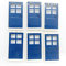 LEGO 6 x WHITE DOOR FRAMES AND 6 x DARK BLUE DOORS (1x4x6 pin) Supplied in clear sealed packaging