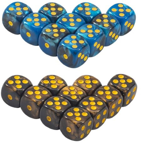 Würfel Bunt Set 6-Seitig, 20 Stück Bunt Würfel für Tenzi, Farben Würfel Set, Würfelspiele Tischspiele, Mehrfarben Würfel Set, Bunter Würfel