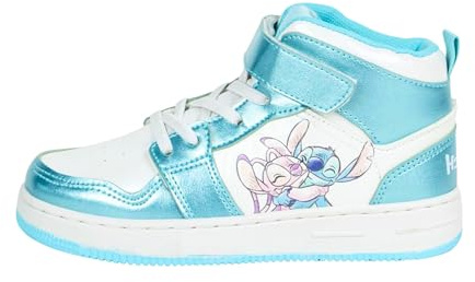Disney Stitch flickskor, stitch och ängel höga sportskor, present för flickor och tonåringar, EU 30 till 35, Blå, 31 EU