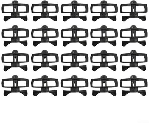 ARMYJY 20 Stück Drahtzaunspanner, Maschenzaunschnur, Drahtspanner, Griff schwenkbar für Kabelseil, fester Zaun (schwarz)