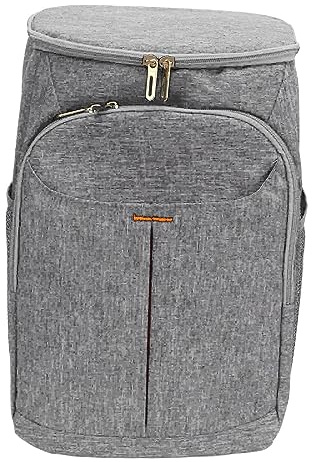 LIYJTK Capacidad Grande hermética aislada Termal del Bolso de la Mochila del refrigerador Que acampa para Actividades al Aire Libre (Gris)
