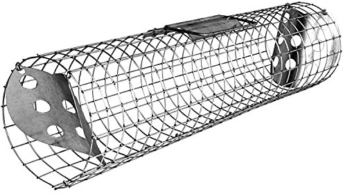 Petigi Lebendfalle Tierfalle Kaninchenfalle Röhrenfalle Umsiedeln Marderfalle Falle 60 x 15 cm Regenrinne Marder Kaninchen Falle Rohr Metall Umsiedelung