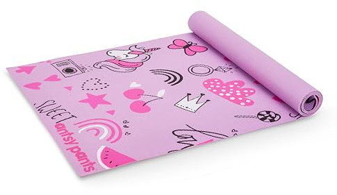 Antsy Pants Kids Yoga Mat - Yoga Mats for Kids, Home Workout, Travel, Fitness, Pilates, Stretching, Sturdy Non-Slip Exercise Mat for Toddlers, Size 60β x 24β, 3mm Thick Free of Toxic Phthalates