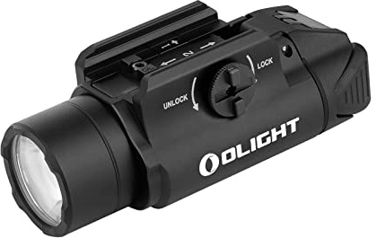 OLIGHT PL-3R Valkyrie Torcia Potente LED con Binario Regolabile, 4 Modalità di Uscita Luce Ricaricabile 1,500 Lumen 205 Metri Flashlight per la Caccia, Ricerca, Outdoor Illuminazione