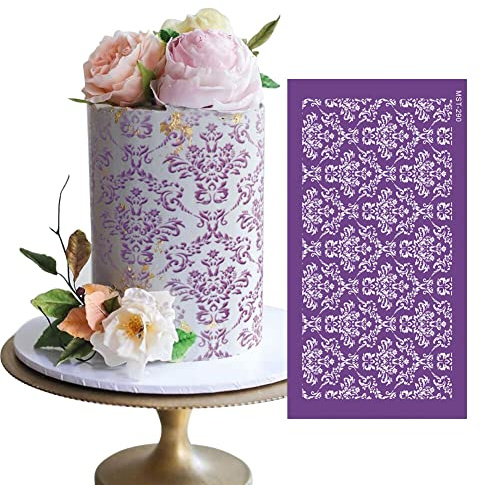 Cake Decorating Stencils & Templates Cookie Fondant Dessert Baking Tools Reusable Cake Stencils Vintage Pattern Hollow Lace DIY Cake Decorations, 34cm x 18cm