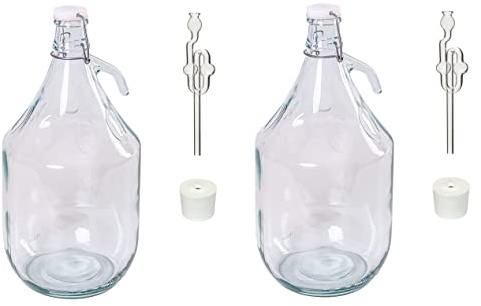 5 l strykflaskor, vinballong, strykförslutning, flaska + propp + jäsrör (2)